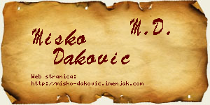 Miško Daković vizit kartica